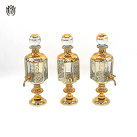 Fabricant arabe 450 ml décanteur affichage bouchon en verre Attar Oud bouteille en verre d'huile avec robinet