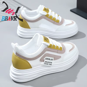 W1792 Zapatos Deportivos de Malla Transpirable para Mujer, con Tacón Alto y Suela Plana, para Primavera/Verano, Estilo Casual Versátil - Product Image 1
