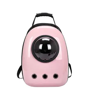 Venta caliente Rosa espacio Pet cápsula bolsa de viaje de diseño impermeable y transpirable Pet mochila para perro gato bolsa