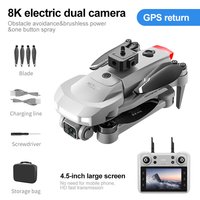 Drone RC V34 avec caméra HD, moteur brushless, retour GPS, télécommande, idéal pour débutants en photographie aérienne