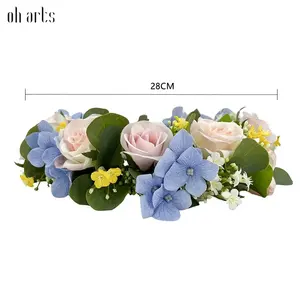 OH Arts Guirnalda de Flores de Rosa y Margarita Simuladas Personalizadas, Estilo Bosque de Hadas y Niña - Product Image 3