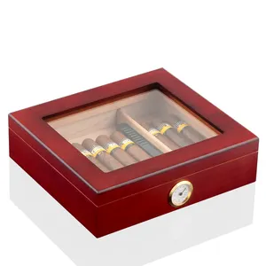Portable Humidor Box And Cigar Box With Thermometer Is Necessary For Travel