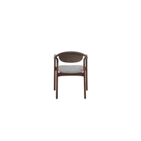 Chaise de salle à manger à cadre en bois au design nordique moderne et contemporain dossier et bras en plastique grain de bois fauteuil de dîner