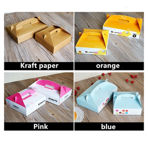 Caja a dos aguas personalizada para comida caliente, pollo frito, donas, dulces y postres, embalaje para llevar con asa para panadería o uso de comida rápida - Product Image 4