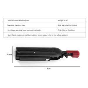 Fabrikneuer <span class=keywords><strong>2</strong></span>-in-1 Kellner-Korkenzieher aus Edelstahl: Multifunktionaler, faltbarer Flügel-Korkenzieher in Flaschenform mit Magnet für Bier und Rotwein – <span class=keywords><strong>TKT</strong></span> - Product Image 3