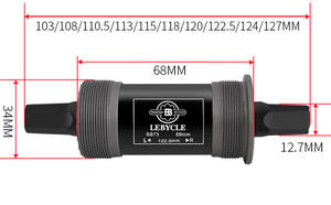 68MM 110.5/113/116/118/120/122.5mm <span class=keywords><strong>carré</strong></span> trou roulement vtt scellé intégré essieu Vélo <span class=keywords><strong>Pédalier</strong></span> - Product Image 6