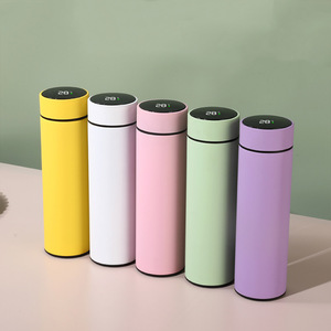 Custom Logo 500ml Portable Double Wall Stainless Steel Insulated Vacuum <b>Flasks</b> Sports Led Smart Water Bottle - Product Image 6