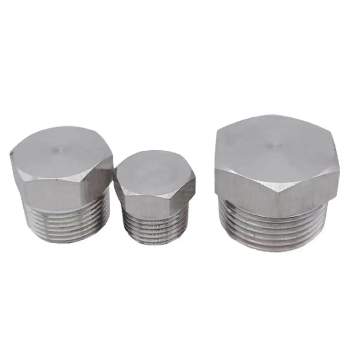 Industrial Stainless Steel 304 316l Hexagonal Male Threaded Cap Type Pipe Fitting