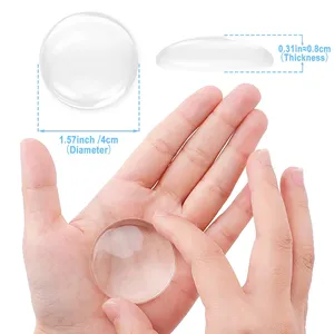 Protecteur de mur pour poignée de porte en caoutchouc souple transparent, 6 pièces, <span class=keywords><strong>d</strong></span>écoupé sur mesure, auto-adhésif, avec amortisseur de porte - Product Image 2