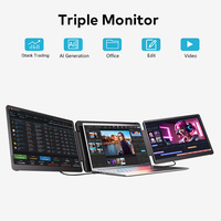 Moniteur portable 15,3 pouces Plug and Play, double écran, extension d'écran pour ordinateur portable avec ports USB C et HDMI, électronique grand public