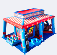 Stand de jeu gonflable écologique pour enfants, jeu de lancer d'anneaux pour fête en plein air, foire, amusement, taille personnalisable