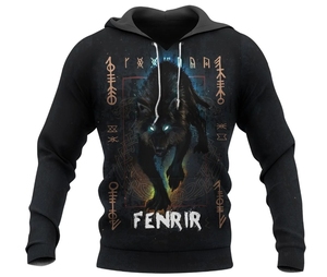 Heat-transfer Sublimation Northern Europe <strong>Viking</strong> Customized Print Man's <strong>Hoodies</strong> and Sweatshirts Wholesale Unisex Pullover <strong>Hoody</strong> - Product Image 6