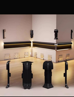 Plinthe lumineuse moderne haut de gamme en alliage d'aluminium de 10 cm de hauteur pour salon, hôpital, cuisine - Conception écologique et durable
