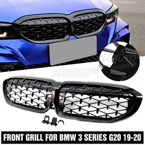 Parrilla Delantera para Coche, Parrilla de Diamante en Negro Brillante para BMW Serie 3 G20 G21 2019-2020, Accesorios - Product Image 1
