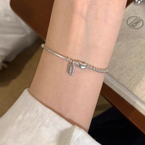 S925 Sterling <b>Silver</b> <b>Beaded</b> Bracelet Ball Shape Lucky Charm Unisex Everyday Wear Fine Jewelry - Product Image 5