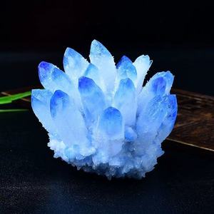 Venta al por mayor de piedras de celestita cianita <span class=keywords><strong>aguamarina</strong></span> azul pulida, <span class=keywords><strong>cristal</strong></span> natural en bruto para la decoración del tema del amor del hogar - Product Image 1