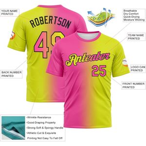 เสื้อเบสบอลแบบกำหนดเอง Anteater 25 Gradient Sublimated Crew Neck Moisture Wicking Quick Dry Unisex Sports Tee - Product Image 1