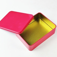 Boîtes en métal rectangulaires pour gâteaux Tramisu en gros, emballages en métal, boîtes de rangement simples, grandes boîtes en métal pour cartes à jouer