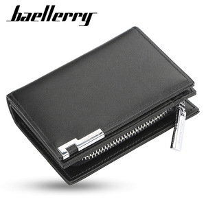 Baellerry <b>Men's</b> Short <b>Wallet</b> Pu Leather Multi Card Slot Zipper Fashion <b>Wallet</b> Everyday Use - Product Image 5