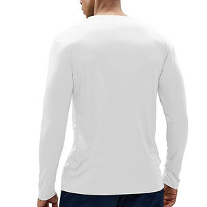 Camiseta de manga larga de algodón de alta calidad, informal, suave y en blanco, personalizada, OEM para hombre - Product Image 3