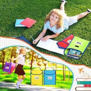 Sacs à livres personnalisés avec étiquettes nominatives, pochette de lecture et poches pour chaises, pour le bureau et l'école - Product Image 5