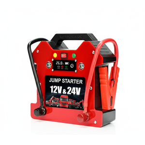 MAXCELLENT Démarreur <span class=keywords><strong>de</strong></span> secours portable <span class=keywords><strong>12</strong></span>/<span class=keywords><strong>24V</strong></span> au lithium-ion rouge avec <span class=keywords><strong>chargeur</strong></span> <span class=keywords><strong>de</strong></span> <span class=keywords><strong>batterie</strong></span> et <span class=keywords><strong>booster</strong></span> <span class=keywords><strong>de</strong></span> puissance pour semi-remorques - Product Image 1