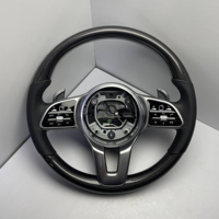 Accessoires intérieurs de voiture personnalisés compatibles avec Mercedes-Benz 2015-2018 AMG W205 C63 C43 Volant en fibre de carbone