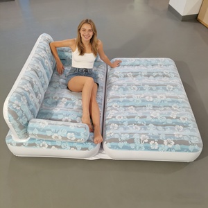 5 in 1 <b>Inflatable</b> <b>Sofa</b>,Multifunctional Blow up <b>Sofa</b>,PVC Easy to Clean,Foldable Design With Armrests Suitable for Outdoor Garden - Product Image 1