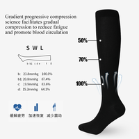 HWC-0143 # Chaussettes de compression en nylon pour le cyclisme, le fitness, le soutien des mollets, chaussettes de compression longues et élastiques pour la course à pied, chaussettes de yoga