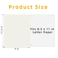 Porte-certificats, dossiers pour diplômes couleur crème, couvertures de certificats avec bordure dorée pour format lettre 8,5x11