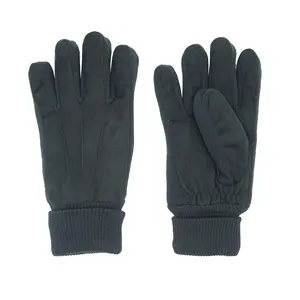Herren Wildleder gestrickt befreien drei Streifen warme Handschuhe im Freien wasserdichte Fahr mode mit Futter Winter Herren handschuhe