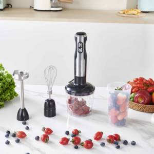 Vente en gros personnalisation 4 en 1 mélangeur électrique fouet mélangeur <span class=keywords><strong>de</strong></span> nourriture ensemble <span class=keywords><strong>de</strong></span> mélangeur à main mélangeur à immersion - Product Image 2