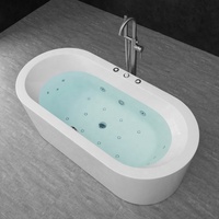Venta caliente Masaje acrílico independiente Whirlpool Spa Bañera de hidromasaje Hydro Whirl Pool Jets Bañeras de masaje