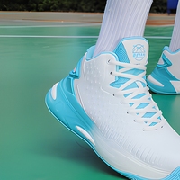 Chaussures de sport respirantes de marque, nouvelle conception personnalisée, chaussures de basket-ball à tige haute avec coussin d'air et semelle extérieure en caoutchouc