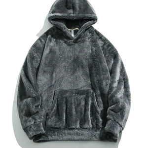 Sudadera con Capucha de Felpa de Doble Cara para Hombre, Otoño Invierno, Talla Grande, Moderna, Versátil, Informal, Cálida - Product Image 4