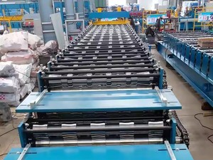 Máy tạo hình tôn lợp mái dạng sóng hình thang ba lớp tráng men tự động 3 trong 1 - Product Image 4