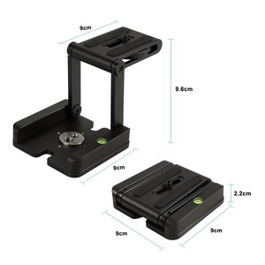 Soporte de montaje de base de placa de liberación rápida Pan-Tilt plegable panorámico en forma de Z universal para cámaras Gopro Canon Nikon SONY DSLR - Product Image 4