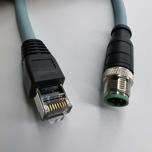 M12 A-<strong>Coded</strong> 4 Pin Male RJ45 Plug Industrial Profinet Ethernet Cable Assembly High Flexibility Double Machines Electronics - Product Image 2
