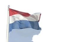 Vente en gros 3 * 5ft polyester imprimé hollande pays-bas rouge blanc bleu drapeau