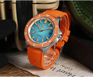 Reloj de Buceo <span class=keywords><strong>San</strong></span> <span class=keywords><strong>Martin</strong></span> de 40mm con Diseño NH35 Automático Mecánico de Moda para Hombre, Cristal de Zafiro, Resistente al Agua 200m, Luminoso SN0118GB - Product Image 4