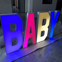 HONG SEN SIGN Vente en gros néons décoratifs de mariage LED s'allument lettres grands chiffres