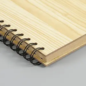 Holz abdeckung benutzer definierte Innenseiten Spiral block Umwelt freundliche Schul bedarf Higi Quality ynotebook