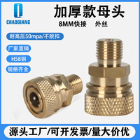 Raccord rapide en laiton 8 mm M10x1 1/8 BSP 1/8 NPT pour tuyau d'admission d'air haute pression