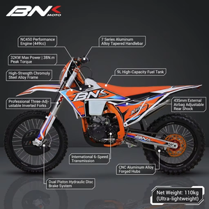 Motocicleta Todoterreno de 450cc, 4 Tiempos, a Gasolina, 6 Velocidades, Refrigerada por Agua, para Adultos, Enduro, Motocross, Carreras Fuera de Carretera - Product Image 3