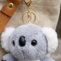 Porte-clés en peluche Koala en forme 3D, durable, doux, écologique, taille réglable, cadeau pour le nouvel an et les anniversaires