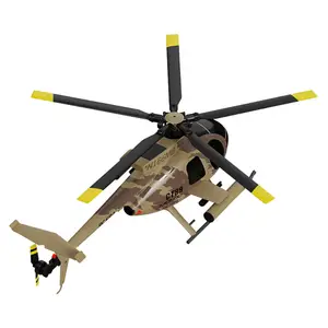 MD500 C189 RC Helicóptero Single-Rotor 1/28 2.4G 4CH Little Bird Aeronaves Giroscópio de 6 Eixos Dual Brushless Motors Altitude RTF Hold