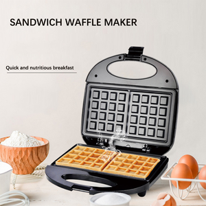 Multifunzionale Sandwich <span class=keywords><strong>e</strong></span> Waffle 2 fette elettriche facilmente pulite superficie antiaderente per la casa tostapane per la colazione - Product Image 6