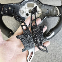 Volant de voiture sport à 3 branches en cuir et fibre de carbone Volkswagen pour CC/Magotan/Tiguan/Passat - Ajustement parfait