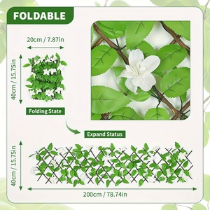 Clôture de jardin extérieure extensible <span class=keywords><strong>en</strong></span> <span class=keywords><strong>lierre</strong></span> artificiel et orchidée – Design de feuilles <span class=keywords><strong>en</strong></span> <span class=keywords><strong>plastique</strong></span> résistant aux intempéries pour l'intimité des mariages - Product Image 6