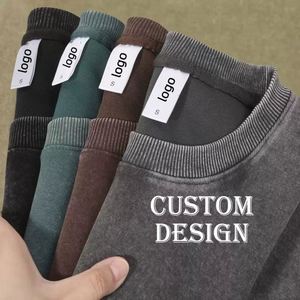 High Quality Custom Logo Heavyweight Cotton Sweatshirts Oversize <b>Men</b> Oversized Drop Shoulder Sweatshirts Hoodies Manufacturer - Product Image 1